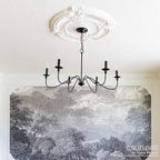 12 1/2"OD x 3 7/8"ID x 3/4"P Bradford Ceiling Medallion (Fits Canopies up to 6 5/8"), Hand-Painted Pot of Cream Crackle