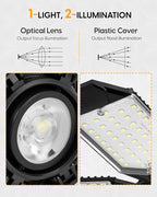 Adiding LED Garage Light, Bright 10000 Lumen LED Workshop Basement Lighting Fixture with Adjustable Spotlight and 6 Deformable Panels fit for E26 E27 Bulb Socket for Warehouse Attic Cellar Workspace