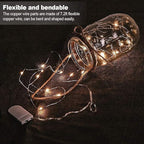 MUMUXI 48 Pack Fairy Lights Battery Operated, 7.2ft 20 Micro LED Mini Waterproof String Lights Silver Wire Firefly Starry Lights for DIY Wedding Party Mason Jars Crafts Christmas Decoration Warm White