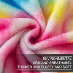 Colorful Blanket King Size- Premium Lightweight Anti-Static Rainbow Throw Soft Couth Sofa Cozy Warm Flannel Blankets Plush Gift for Daughter Mom, Bedroom Decor 90" x 108"(Rainbow King)
