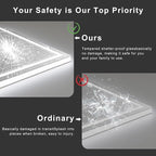 60''x36'' Lighted Mirrors for Bathroom Wall Backlit + Front Lit, Rectangular LED Bathroom Mirror Frameless with Lights Anti Fog, Dimmable, 3 Colors,Tempered Glass, Shatter-Proof (Color 1
