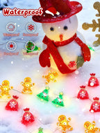 Christmas Fairy Lights Battery Operated with Remote, 10FT 30 LED Gingerbread Man Christmas Tree Lucky Bag String Lights with 8 Modes & Timer, Twinkle Lights for Outdoor Indoor Party Xmas Decorations