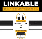 LED Under Cabinet Lighting Hardwired - 3CCT 32 Inch Black Finish - Undercabinet Lights for Kitchen - Linkable Undercounter Dimmable Plug in Light or Hard Wired - Under Counter Fixture Direct Wire