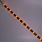 DC 12V Waterproof 1Ft 12 LED Strip Underbody Light with 6 inches Wires for Motor (Amber/Yellow,Pack of 6)