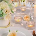 Tealight Candle Holder Set of 12, Clear Small Votive Candle Holders for Table Centerpiece, Glass Tea Light Candles Holder for Party&Home, Wedding Decor(2''Dia*1.4''H)