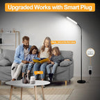 Floor Lamp 2 Pack, 18W 1800LM Bright LED Floor Lamp with 2 Remotes & Works with Smart Plug, Dimmable Timing Eye Caring Standing Reading Floor Lamps for Living Room Bedroom Office