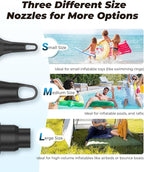 Air Mattress Pump, Rechargeable 6000mAh Portable Air Pump, Quick-Fill Electric Air Inflator Deflator for Outdoor Camping Inflatable Bed Pool Boat Float Raft Swimming Rings Vacuum Bag