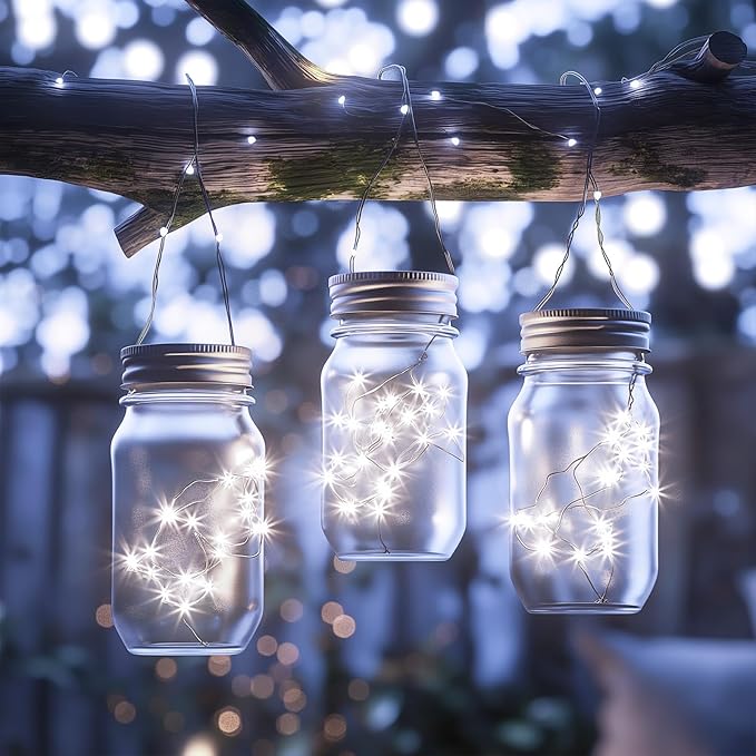 Fairy Lights Plug in, 99Feet 300LEDs Pure White String Lights, Waterproof Flexible Silver Wire Starry Lights for Bedroom Dorm Wedding Garland Wreath Wall Mason Jar Indoor Outdoor Christmas Tree