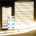 DAYBETTER COB Led Strip Light, Led Light Strips with Remote and App, 16.4 ft 4000K Dimmable Natural White Led COB Light Strip, Indoor COB Led Lights for Bedroom, TV, Cabinet, Closet Lighting