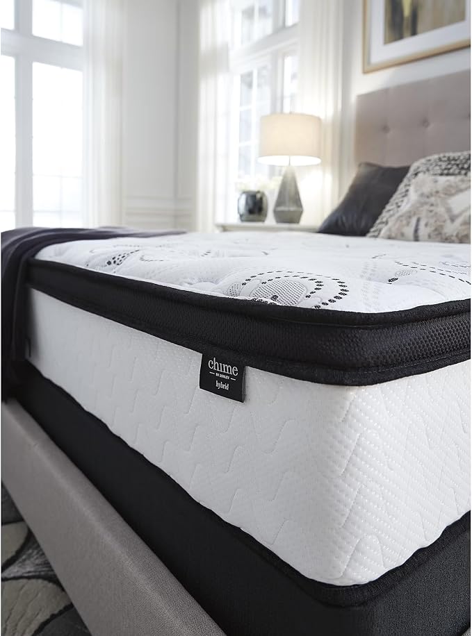 Ashley Chime Full Mattress Hybrid 12 Inch Firm Memory Foam for Pressure Relief, Mattress In a Box with Cooling Gel, Fiberglass Free