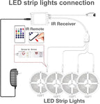 DAYBETTER Led Strip Lights 400 ft (4 Rolls of 100 ft) Ultra Long Smart Light Strips with App Voice Control Remote, 5050 RGB Music Sync Color Changing Lights for Bedroom, Kitchen, Party,Home Decoration