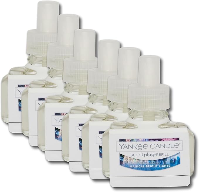 Yankee Candle ScentPlug Refill, Magical Bright Lights (Pack of 6)
