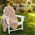 The Connecticut Home Co Throw Blanket Soft Fluffy Room Decor, Cozy Warm Throws for Bed, Couch, Gifts for Women, Bedroom Cute Aesthetic Blankets Shag and Sherpa, 65x50, Sage