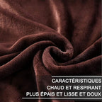 HOZY Soft Blanket King Size Fleece Warm Fuzzy Throw Blankets for The Bed Sofa Lightweight 350GSM Chocolate 90"*108"
