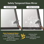 36”x 30” Black Bathroom Mirrors for Over Sink,Metal Framed Rectangle Mirrors, Tempered Glass, Black Wall Decor Mirror for Living Room Farmhouse Bedroom Entryway, (Horizontal/Vertical)