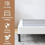 ALDRICH Low Profile Box Spring Twin Size,3 Inch Heavy Duty Metal Box Spring for Twin Bed,Mattress Foundation Non-Slip/No Noise/Easy Assembly (Twin)