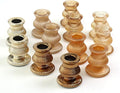WDHODEC Gold Candlestick Holders 12PCS Glass Taper Candle Holders for Table Centerpiece Colorful Candle Sticks for Wedding, Party and Festival Decoration