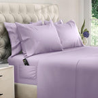 DREAMCARE King Size Sheets Set – 6 pcs Cooling Bed Sheets – up to 21” Deep Pocket King Sheet Set – 2500 Supreme Collection – Extra Soft 100% Brushed Microfiber Hotel Luxury with Side Pocket – Lavender
