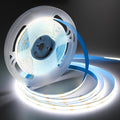 iNextStation COB LED Strip Light White 6000K 16.4ft/5M DC12V CRI 93+ Flexible LED Tape Lights 8mm for Bedroom, Kitchen, TV Backlight, Cabinet, Stage, Home DIY Lighting Decor(No Plug)