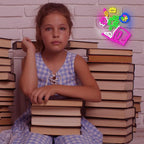 Magical Book Neon Sign, The Wonderful World of Books Design, USB Powered Dimmable, 5V/2A, for Kids, Gift, Office, Bedroom, Reading Room, Kids Room, Classroom, Book Lover