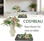 Artificial Flowers 25pcs Fake Roses, Caramel Foam Rose Faux Flower for DIY Wedding Bouquets Bridal Shower Centerpieces Floral Arrangements Home Decorations Party Backdrops Table