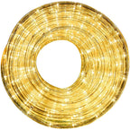 33ft LED Rope Lights, 110V 2 Wire Connectable Christmas Rope Lights Outdoor,240 LED Waterproof Indoor Outdoor Warm Rope Lights for Outside, Deck, Patio, Pool, Camping, Landscape Lighting (Warm White)