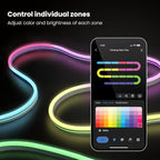 Feit Electric Smart Neon Strip Lights 10FT, Flexible RGBW Color Chasing LED Light Strip, 2.4GHz WiFi Enabled, Works with Alexa and Google Home Assistant, 22W, Music Sync, App Control NF10/CHASE/AG