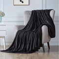 Walensee Fleece Blanket Plush Throw Fuzzy Lightweight (Queen Size 90x90 Black) Super Soft Microfiber Flannel Blankets for Couch, Bed, Sofa Ultra Luxurious Warm and Cozy for All Seasons