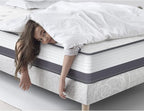 Coolvie 10 Inch Queen Mattresses, Queen Size Hybrid Mattress Built in Pocketed Coils and Gel Memory Foam Layer, Low Motion Transfer & Breathable Bed in A Box