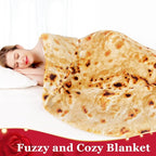 Jorbest Burritos Tortilla Throw Blanket Birthday Gifts for Adult and Kids, Realistic Tortilla Food Blanket Funny Gifts for Women Men Teen Mom Dad, 285 GSM Soft Flannel Taco Blanket (Tan, 60 inches)