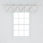 Ambesonne Music Window Valance Pack of 2, Abstract Style Professional Pattern Notes and Clef Sheet Play Writing Print, Rod Pocket Curtain Valances for Kitchen Bedroom, 54" X 12", Black White