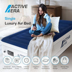 Active Era 21" Twin Air Mattress with Built-in Pump & Raised Pillow - Heavy Duty Puncture Resistant, Waterproof Blow Up Bed