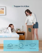 LINSY LIVING 3 Inch Mattress Topper King, Cooling Gel Infused Swirl Memory Foam, Soft Mattress Topper for Firm Mattress, CertiPUR-US Certified Bed Topper, King Size