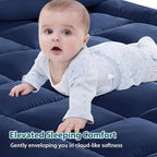 CYMULA King Size Mattress Topper - Extra Thick Cooling Mattress Pad Cover for Back Pain - Soft Mattress Protector Firm Bed Topper Pillow Top with 8-21 Inch Deep Pocket 3D Snow Down Alternative Fill