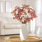 Baby Breath Flowers Fall Flowers Artificial Bulk, 10Pcs Fall Decor Fake Gypsophila Plants Bouquets Flowers Real Touch Faux Babies Breath Arrangement for Home Autumn Wedding Vase Decoration Fall Orange