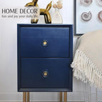 JEREVER 2 Pack Glass Crystal Knobs Brass Drawer Pull Cabinet Handle Gold Furniture Hardware for Dresser Kitchen (Polygon)