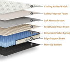 King Size Mattress, 12 Inch Pocket Spring & Memory Foam, Medium Firm, White