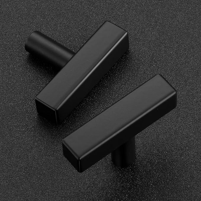 Ravinte Black Cabinet Handles 30 Pack Matte Black Square Cabinet Pulls Kitchen Hardware 2 inch Overall Length Kitchen Drawer Pulls