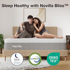Novilla Twin Size Mattress, 12 Inch Gel Memory Foam Mattress for Cool Night & Pressure Relief, Medium Plush Feel with Motion Isolating, Bliss