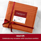 Mellanni Twin Sheets Set - 3 PC Iconic Collection Bedding - Hotel Luxury, Extra Soft, Cooling Bed Sheets - Wrinkle, Fade, Stain Resistant (Twin, Terracotta)