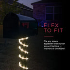 UltraPro LED Rope Lights, 25ft Classic Clear Rope, Warm White Light 3000K, Indoor/Outdoor, Flexible, Linkable, Durable, Rope Lights Outdoor, 54504