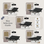 Sven and Son Essential Adjustable Bed Base (Frame Only), Easy Assembly, Head and Foot Lift, Memory Positions, Zero Gravity, Wireless Remote - King