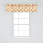 Ambesonne Fruits Window Valance, Modern Illustration Fruit from Abstract Cartoon Drawing Outline Look, Curtain Valance for Kitchen Bedroom Decor with Rod Pocket, 54" X 12", Apple Green Beige and Red