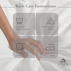 Linen Home 100% Cotton Percale Sheets Full Size, Charcoal, Deep Pocket, 4 Pieces Set - 1 Flat, 1 Deep Pocket Fitted Sheet and 2 Pillowcases, Crisp Cool and Strong Bed Linen