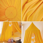 dix-rainbow Princess Decor Canopy for Kids Bed, Soft and Durable Bed Canopy for Girls Room Tent Canopy Dreamy Mosquito Net Bedding, Children Reading Nook Canopies Indoor