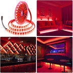 ALITOVE 16.4ft 5050 SMD Red LED Flexible Strip Ribbon Light 5M 300 LEDs Waterproof IP65 DC 12V for Home Garden Commercial Area Lighting, Without Power Supply