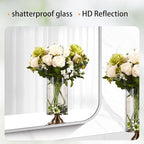 30" x 30"Bathroom Mirror, Silver Wall Mirror with Metal Frame, Decorative Rectangular Vanity Mirror for Bedroom Bathroom Living Room Entryway (Horizontal/Vertical)