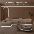 32.8ft COB Led Strip Light with Remote, 6500K Dimmable Bright Daylight White Led COB Strip Light, White Continuous Led Strip Light for Mirror, Stair, Cabinet, Room