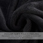 Soft Blanket Travel Size Fleece Warm Fuzzy Throw Blankets for The Bed Sofa Lightweight Charcoal Grey 50"x 61"