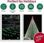 LAMPHOME Super-Bright Extendable Green Christmas Lights Decoration 300Lights 63.8ft(2pk of 150L) UL Certified Mini Bulb String Lights Set for Outdoor Christmas Tree Garden Holiday Party Patio Decor